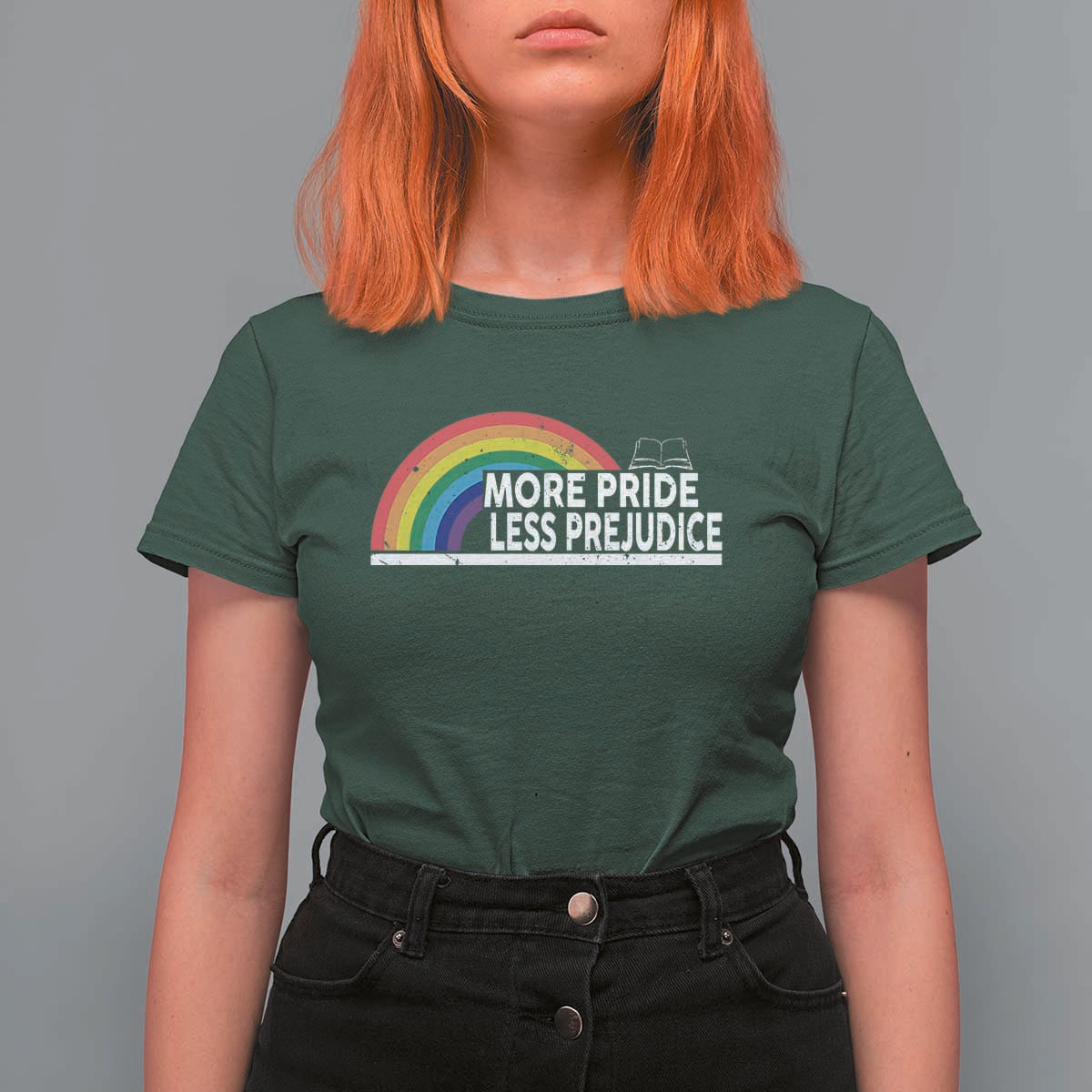More Pride Less Prejudice T Shirt For Women Pride Month LGBTQ