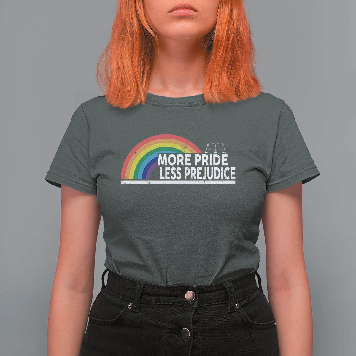 More Pride Less Prejudice T Shirt For Women Pride Month LGBTQ