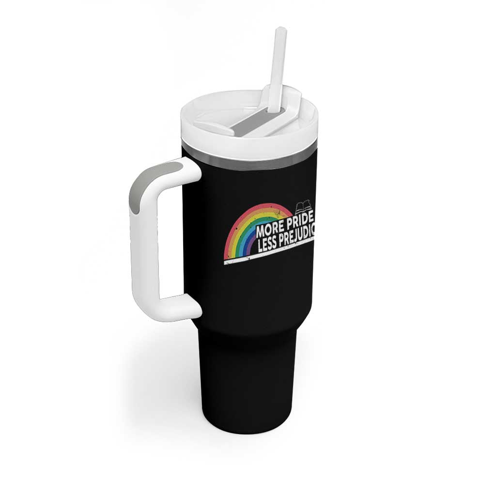 More Pride Less Prejudice Tumbler With Handle Pride Month LGBTQ