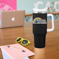 More Pride Less Prejudice Tumbler With Handle Pride Month LGBTQ