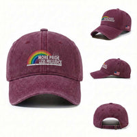 More Pride Less Prejudice Washed Cotton Baseball Cap Pride Month LGBTQ