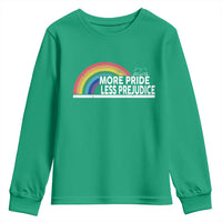 More Pride Less Prejudice Youth Sweatshirt Pride Month LGBTQ