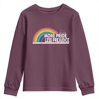 More Pride Less Prejudice Youth Sweatshirt Pride Month LGBTQ