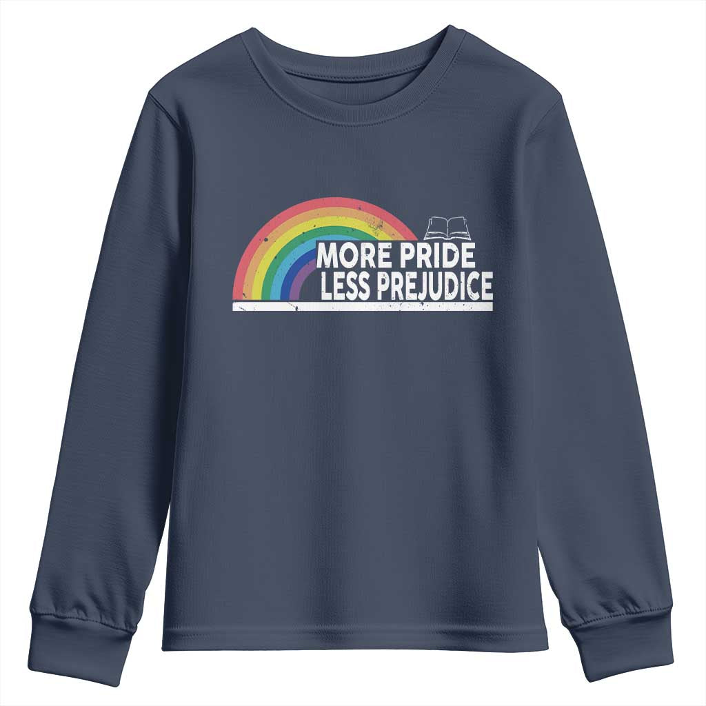 More Pride Less Prejudice Youth Sweatshirt Pride Month LGBTQ
