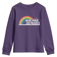 More Pride Less Prejudice Youth Sweatshirt Pride Month LGBTQ