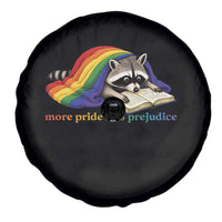 More Pride Less Prejudice Spare Tire Cover LGBT Raccoon Book Lover