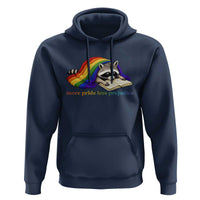 More Pride Less Prejudice Hoodie LGBT Raccoon Book Lover