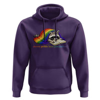 More Pride Less Prejudice Hoodie LGBT Raccoon Book Lover