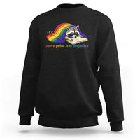 More Pride Less Prejudice Sweatshirt LGBT Raccoon Book Lover