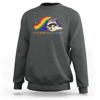 More Pride Less Prejudice Sweatshirt LGBT Raccoon Book Lover