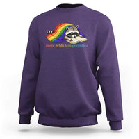 More Pride Less Prejudice Sweatshirt LGBT Raccoon Book Lover
