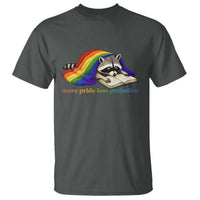 More Pride Less Prejudice T Shirt LGBT Raccoon Book Lover