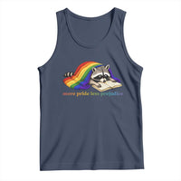 More Pride Less Prejudice Tank Top LGBT Raccoon Book Lover