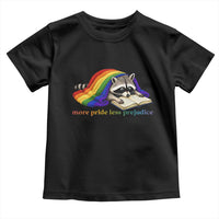 More Pride Less Prejudice Toddler T Shirt LGBT Raccoon Book Lover