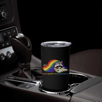 More Pride Less Prejudice Tumbler Cup LGBT Raccoon Book Lover