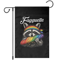 Faguette LGBTQ Garden Flag Funny Pride Raccoon Rainbow
