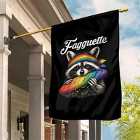 Faguette LGBTQ Garden Flag Funny Pride Raccoon Rainbow