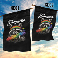Faguette LGBTQ Garden Flag Funny Pride Raccoon Rainbow