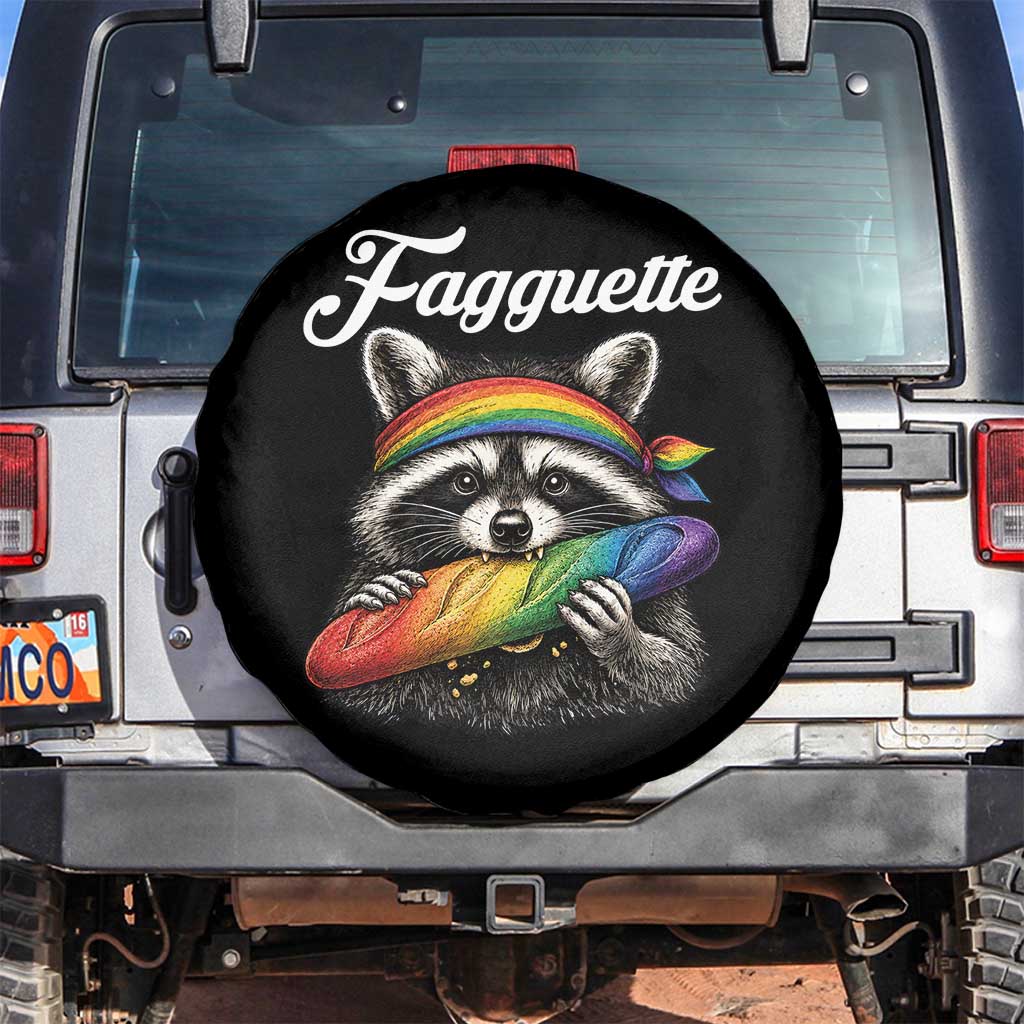 Faguette LGBTQ Spare Tire Cover Funny Pride Raccoon Rainbow