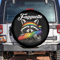 Faguette LGBTQ Spare Tire Cover Funny Pride Raccoon Rainbow