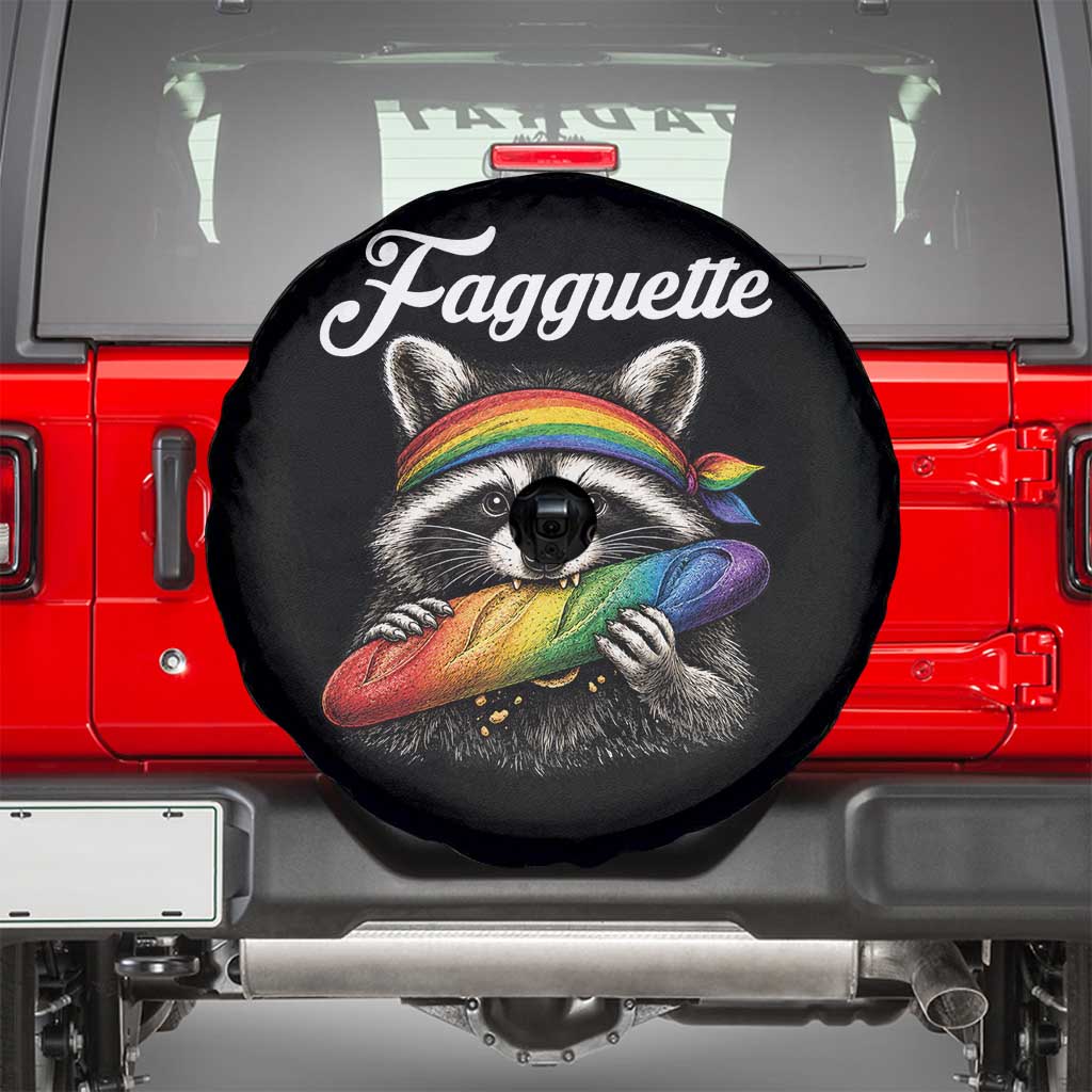 Faguette LGBTQ Spare Tire Cover Funny Pride Raccoon Rainbow