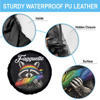 Faguette LGBTQ Spare Tire Cover Funny Pride Raccoon Rainbow