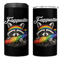 Faguette LGBTQ 4 in 1 Can Cooler Tumbler Funny Pride Raccoon Rainbow