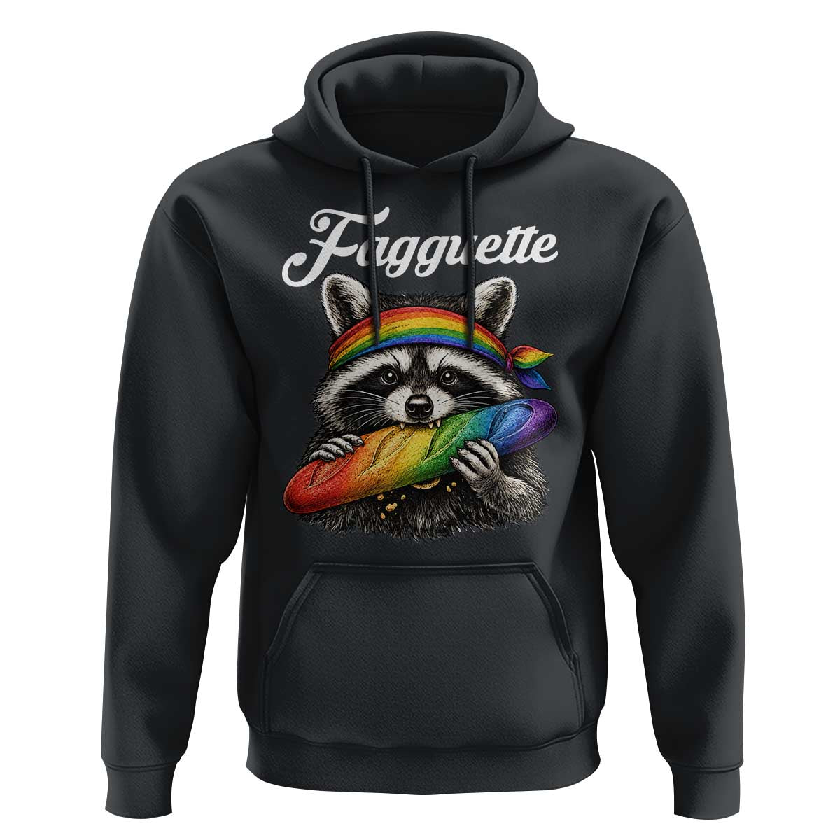 Faguette LGBTQ Hoodie Funny Pride Raccoon Rainbow