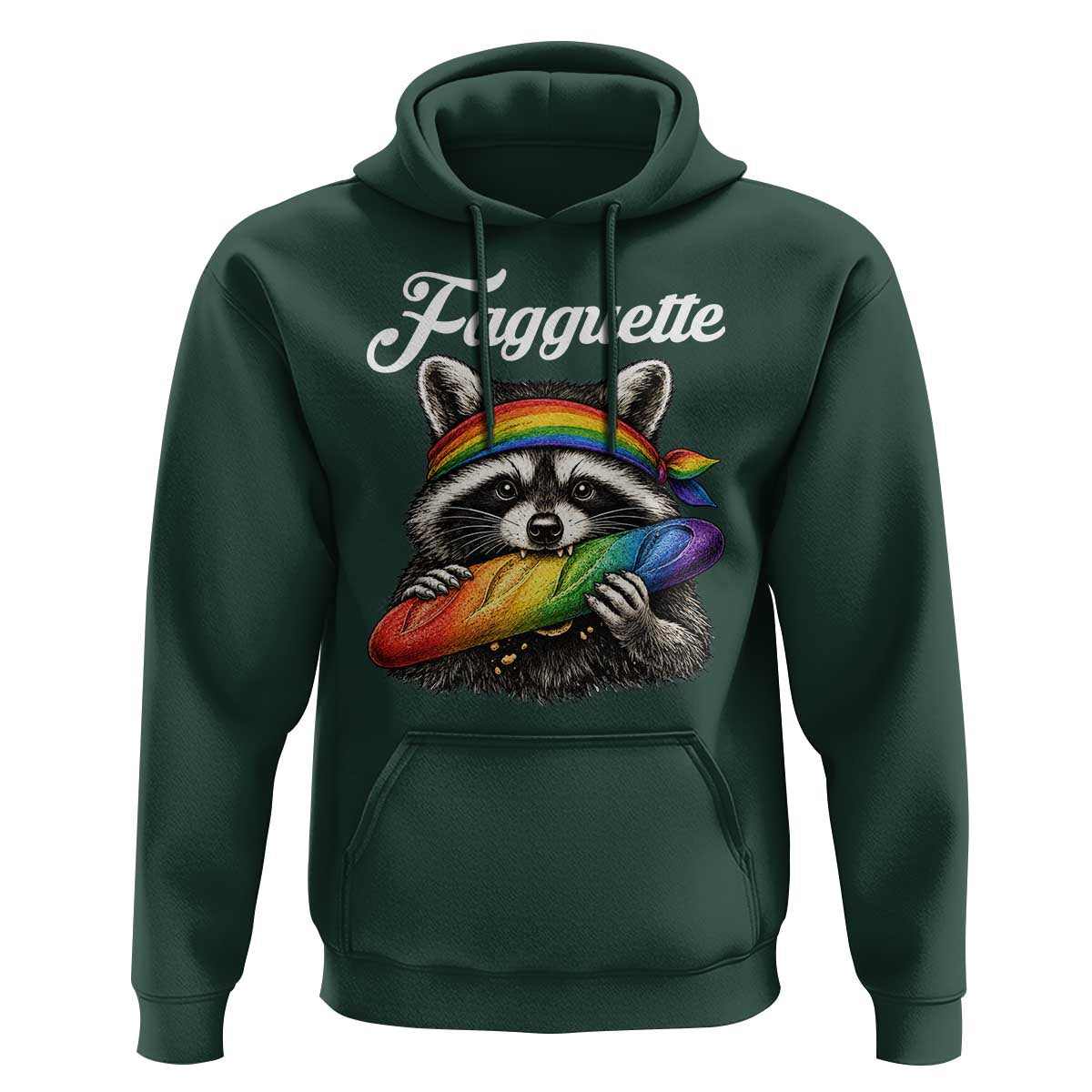Faguette LGBTQ Hoodie Funny Pride Raccoon Rainbow