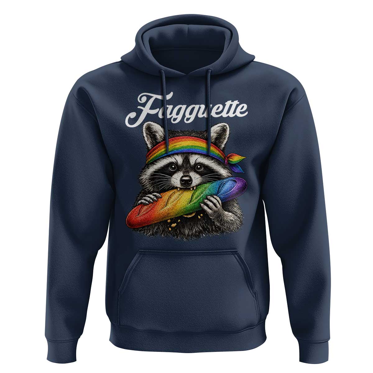 Faguette LGBTQ Hoodie Funny Pride Raccoon Rainbow