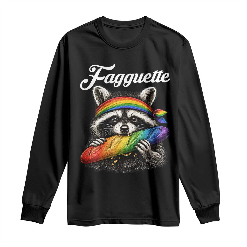 Faguette LGBTQ Long Sleeve Shirt Funny Pride Raccoon Rainbow