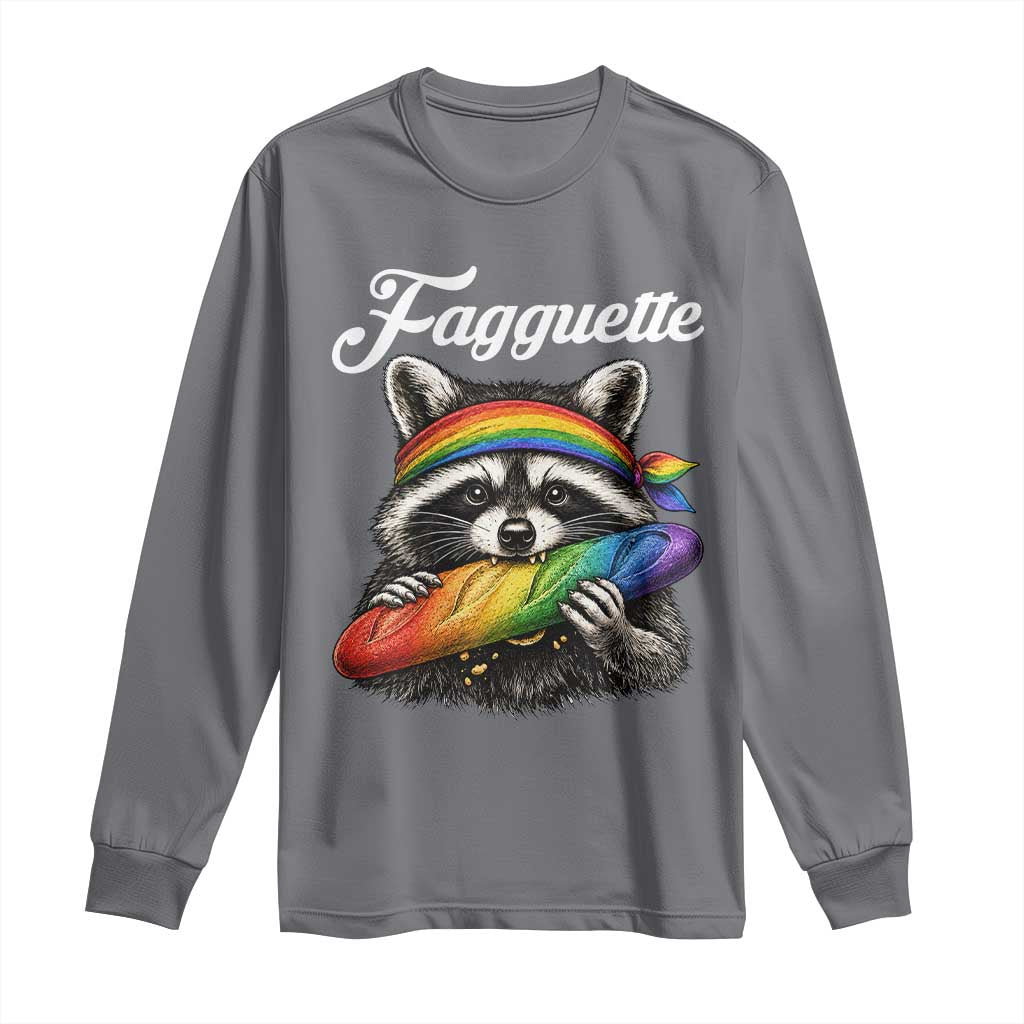 Faguette LGBTQ Long Sleeve Shirt Funny Pride Raccoon Rainbow