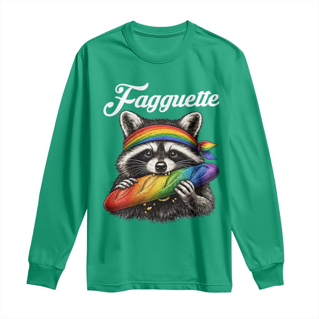Faguette LGBTQ Long Sleeve Shirt Funny Pride Raccoon Rainbow