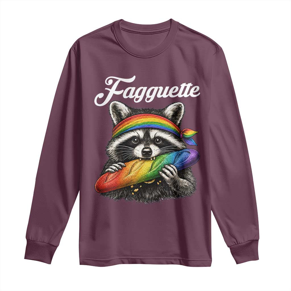 Faguette LGBTQ Long Sleeve Shirt Funny Pride Raccoon Rainbow