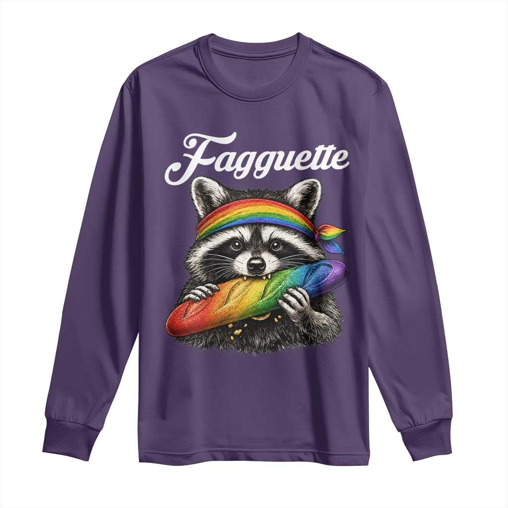Faguette LGBTQ Long Sleeve Shirt Funny Pride Raccoon Rainbow