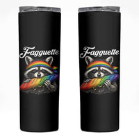 Faguette LGBTQ Skinny Tumbler Funny Pride Raccoon Rainbow