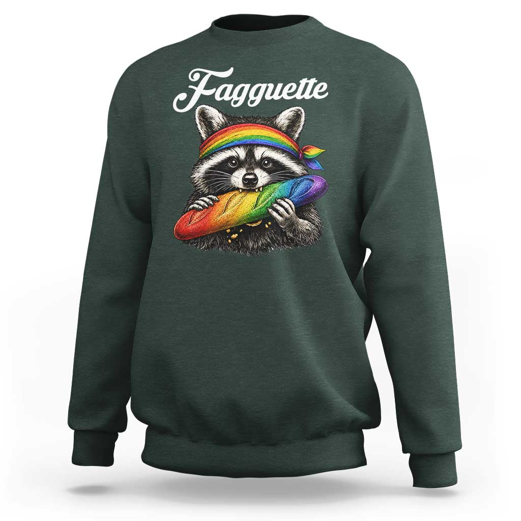 Faguette LGBTQ Sweatshirt Funny Pride Raccoon Rainbow