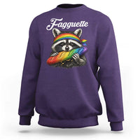 Faguette LGBTQ Sweatshirt Funny Pride Raccoon Rainbow
