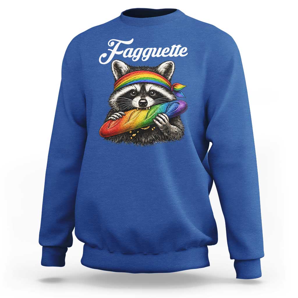 Faguette LGBTQ Sweatshirt Funny Pride Raccoon Rainbow