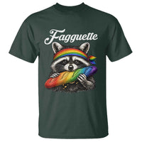 Faguette LGBTQ T Shirt Funny Pride Raccoon Rainbow
