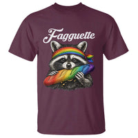 Faguette LGBTQ T Shirt Funny Pride Raccoon Rainbow