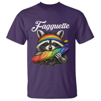 Faguette LGBTQ T Shirt Funny Pride Raccoon Rainbow