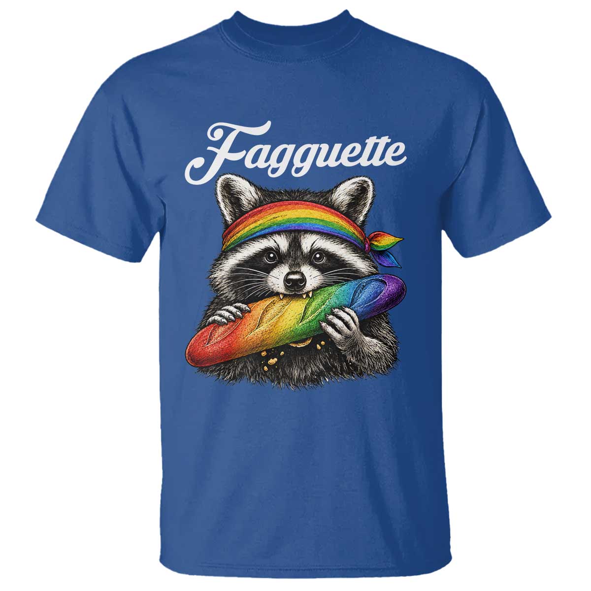Faguette LGBTQ T Shirt Funny Pride Raccoon Rainbow