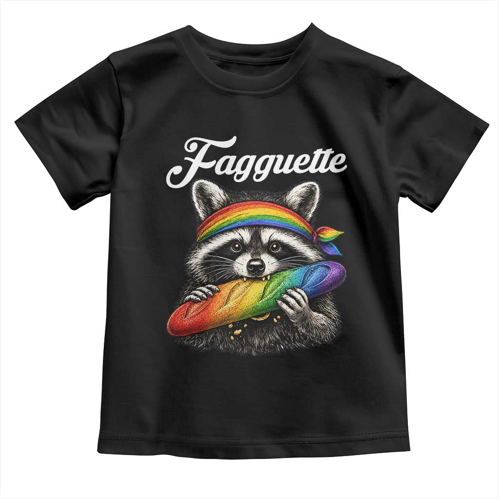 Faguette LGBTQ Toddler T Shirt Funny Pride Raccoon Rainbow
