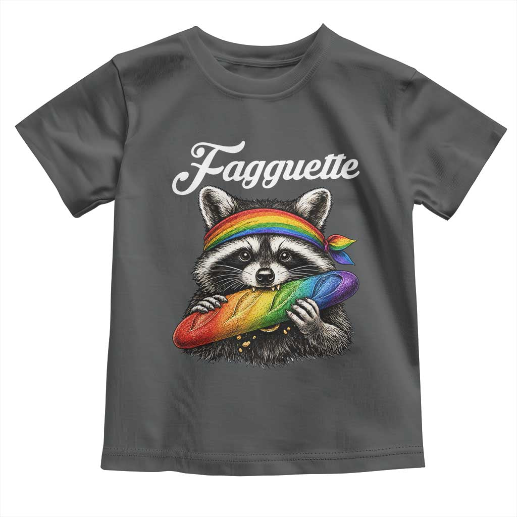 Faguette LGBTQ Toddler T Shirt Funny Pride Raccoon Rainbow