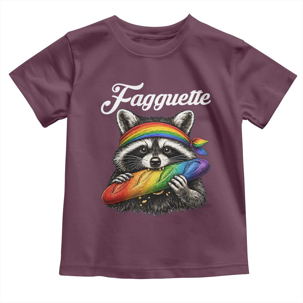 Faguette LGBTQ Toddler T Shirt Funny Pride Raccoon Rainbow