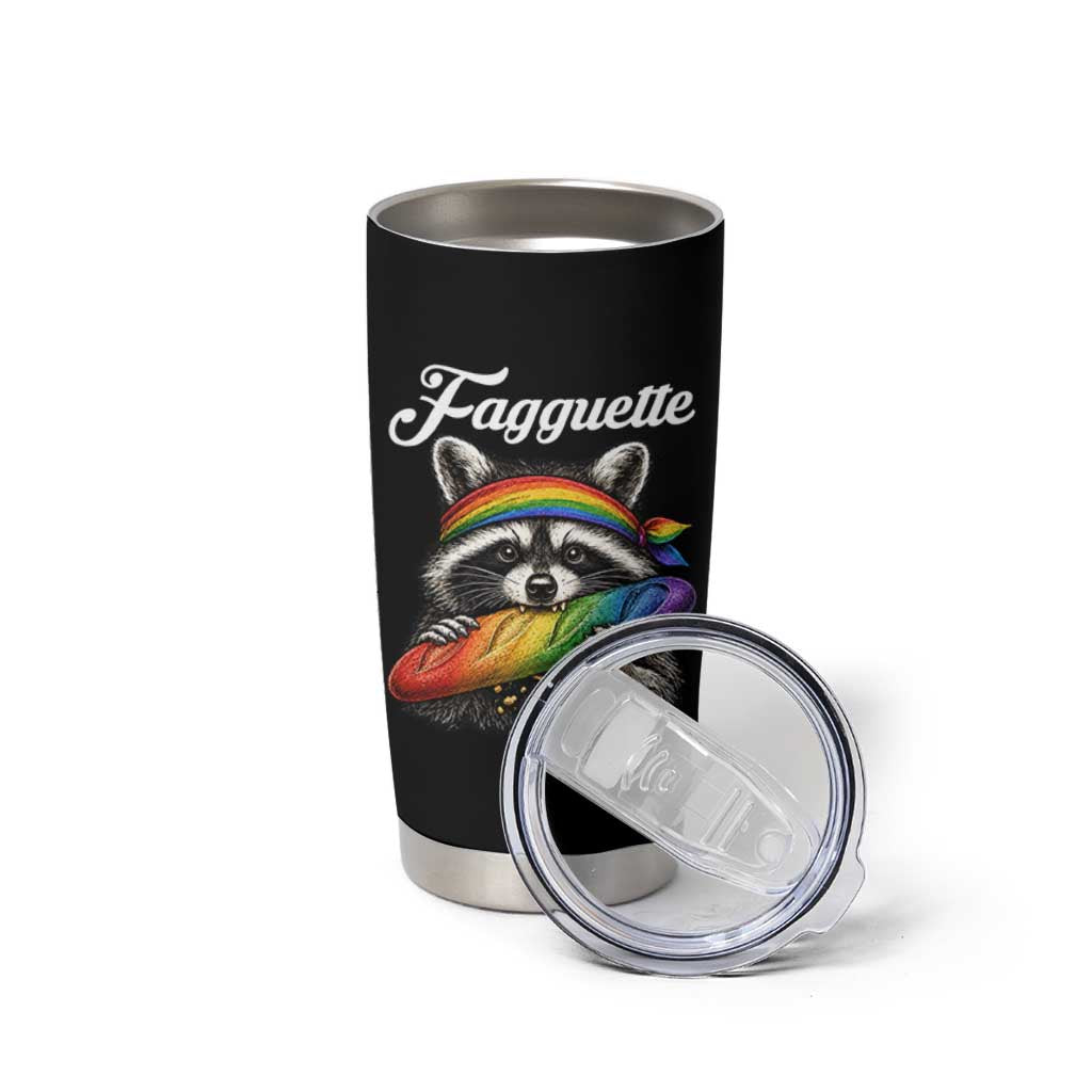 Faguette LGBTQ Tumbler Cup Funny Pride Raccoon Rainbow