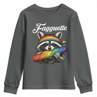 Faguette LGBTQ Youth Sweatshirt Funny Pride Raccoon Rainbow