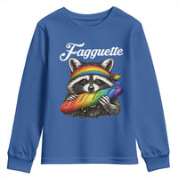 Faguette LGBTQ Youth Sweatshirt Funny Pride Raccoon Rainbow
