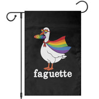 Faguette LGBTQ Garden Flag Funny Pride Goose Rainbow